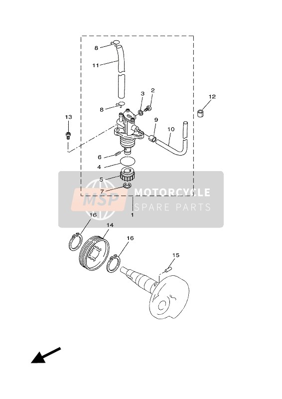 Yamaha CW50N 2012 Pompa dell'olio per un 2012 Yamaha CW50N